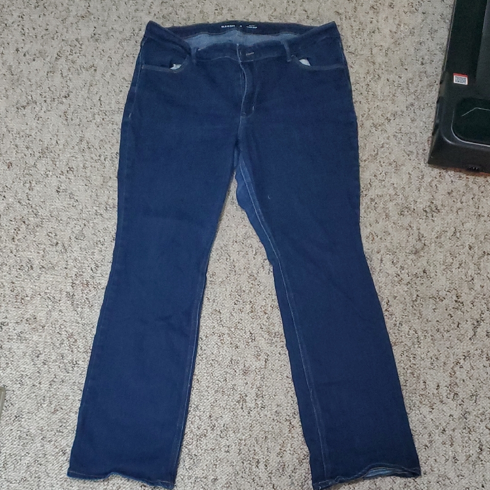 Old Navy Women's Boot Cut Jeans in Dark Blue
